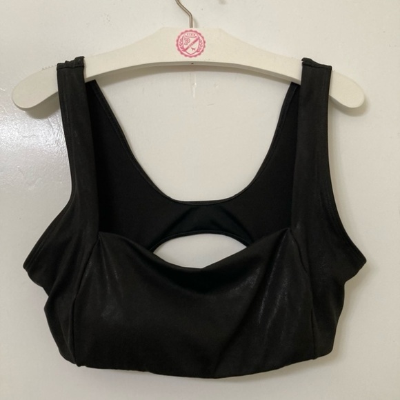 Victoria’s Secret Pink Ultimate Square-Neck Sports Bra Black Sparkle Size Large - Picture 13 of 17